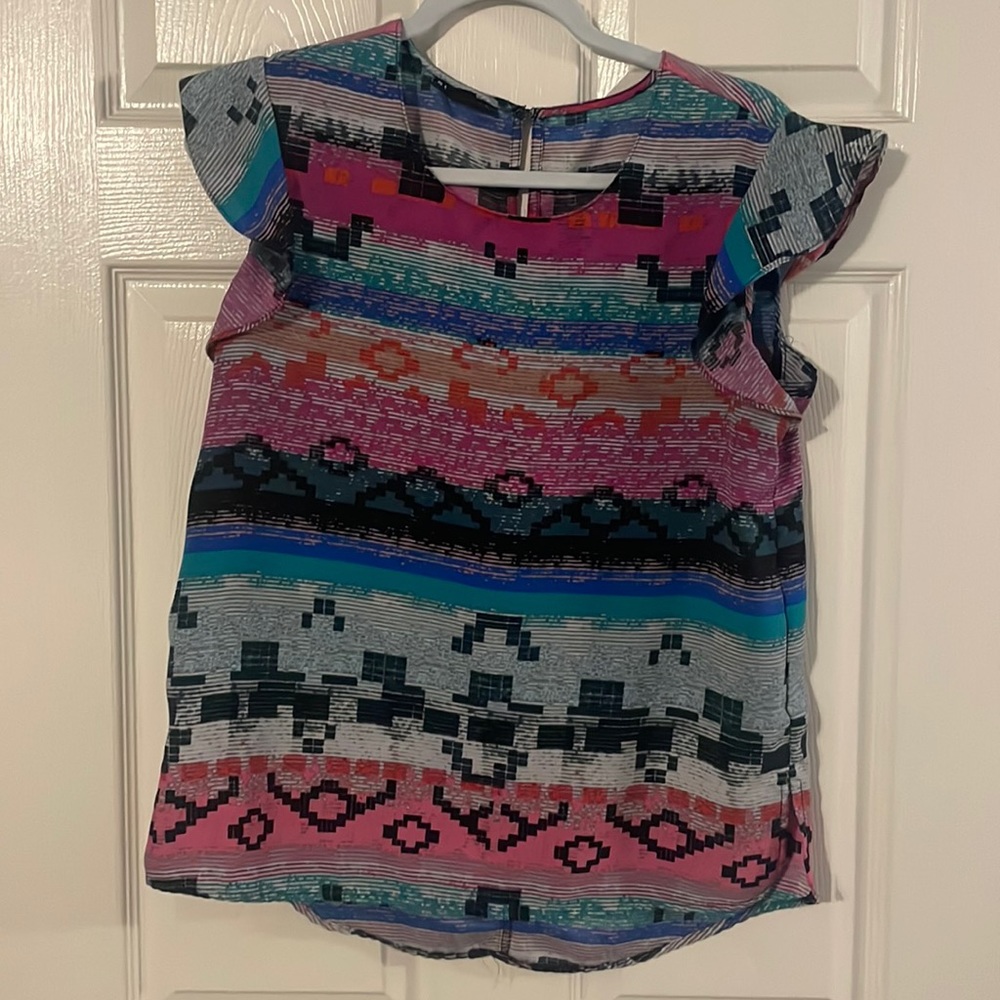 Aztec Color Print Top
